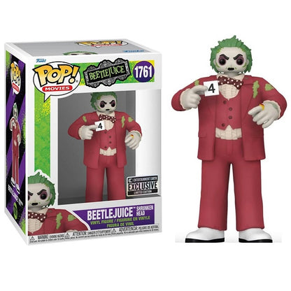 Funko Pop ! Movies  - (1761) Beetlejuice Shrunken Head Figure Special Edition