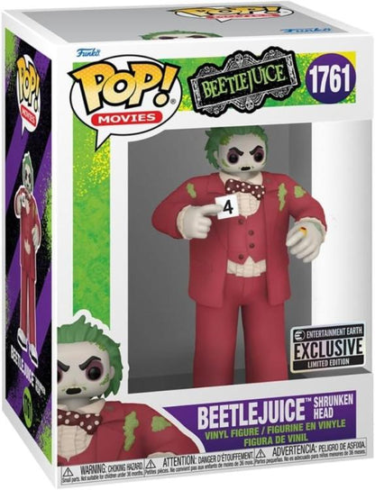 Funko Pop ! Movies  - (1761) Beetlejuice Shrunken Head Figure Special Edition