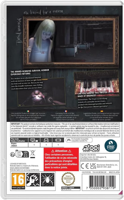Dementium The Ward NSW Videogioco Nintendo Switch Multilingua Italiano (Versione Import)