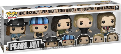 Funko Pop ! Rocks Pearl Jam 5 Pack Figure Mike - Jeff - Eddie - Matt - Stone Pj