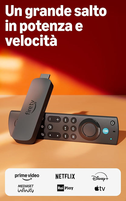 Amazon Fire Tv Stick 4K MAX (Wi-Fi 6E) Telecomando Vocale Alexa Android Dolby Vision