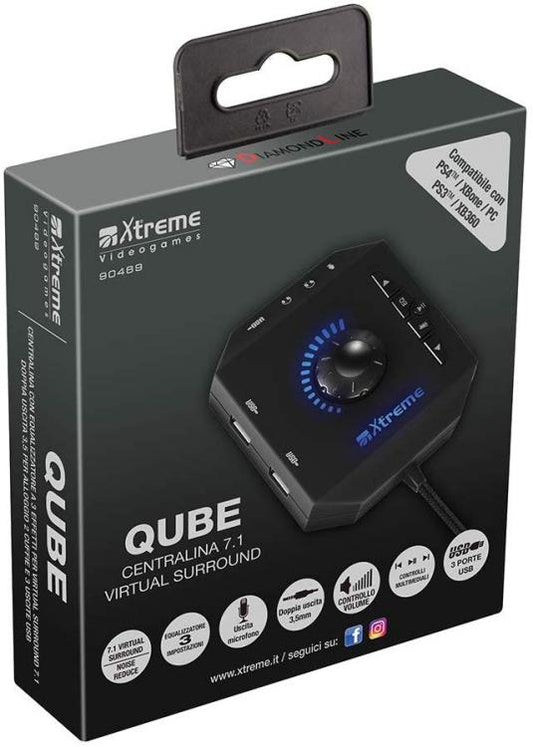 Xtreme Qube Sound Box 7.1 Virtual Surround Centralina Ps4 Ps3 Xbox One Pc Switch