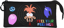 Disney Astuccio Portatutto Triplo (Inside Out 2) - Portapastelli Scuola Unisex