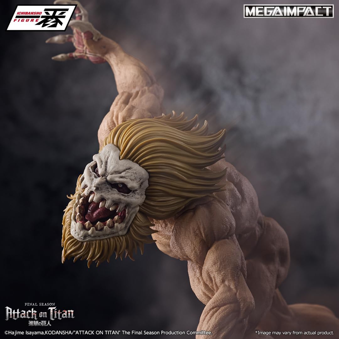 Bandai - Attack On Titan: Final Season (Jaw Titan) Heaven - MEGAIMPACT - Banpresto Ichibansho - Figure  23 cm