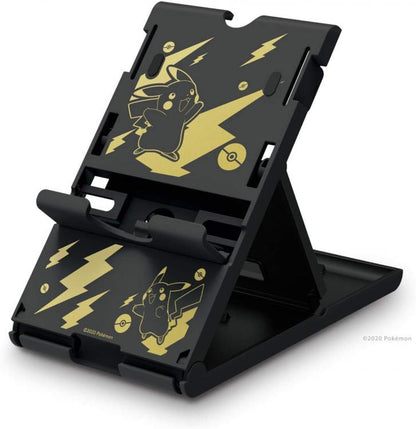 Hori Playstand Pikachu Black & Gold Pokemon Supporto Per Nintendo Switch E Lite