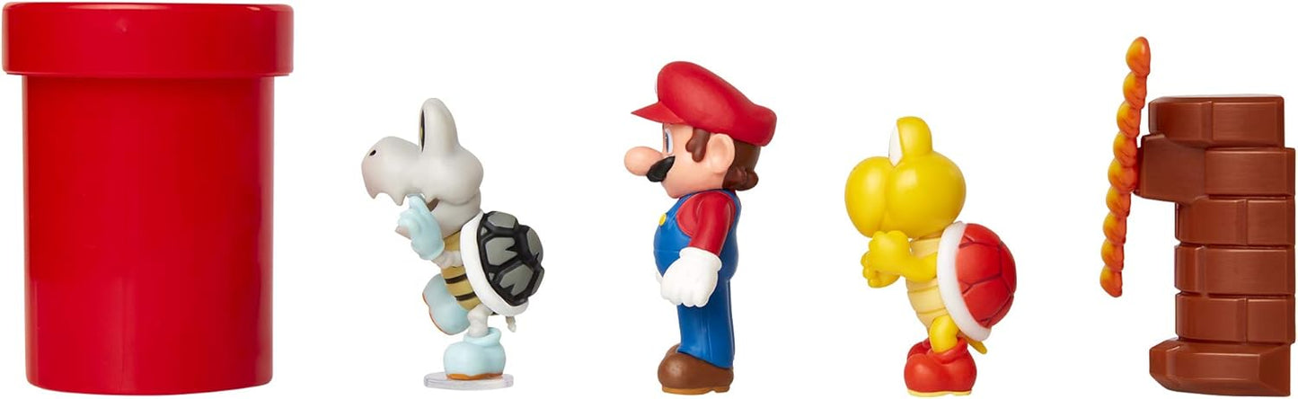 Jakks Pacific Nintendo: Super Mario "Dungeon Diorama Set" Gioco Con Figure 3+