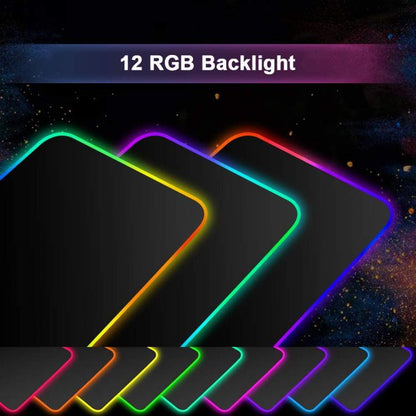 Tappetino Gaming Mouse Xxl Led Rgb Mousepad 80Cm Cambio Colore Pc Tappeto Grande