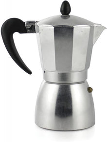 Galileo Caffettiera Pedra 3 Tazze Base Tonda Caffé Metallo Piastra Gas Elettrica