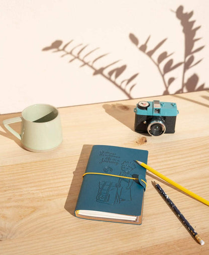 Taccuino "Il Piccolo Principe Blu" Diario Personale Viaggio 2 Quaderni Sostituibili: Bullet Journal Puntinato e a Righe 160 pag