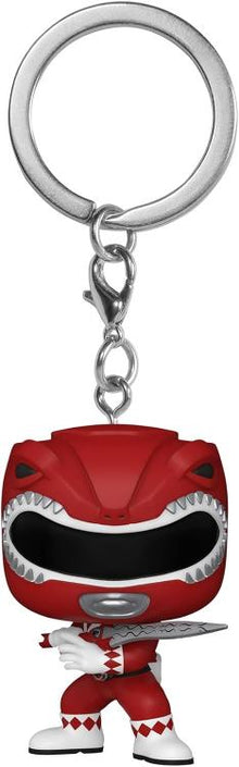 Funko Pop ! Keychain Tv Power Rangers 30Th - (Red Ranger) Portachiavi Vinyl 4Cm