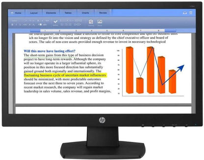 Hp Monitor 19" V194 Led 5Ms Vga5Yr89At  Schermo Led Pc Tv 47 Cm Nuovo Nero Vga
