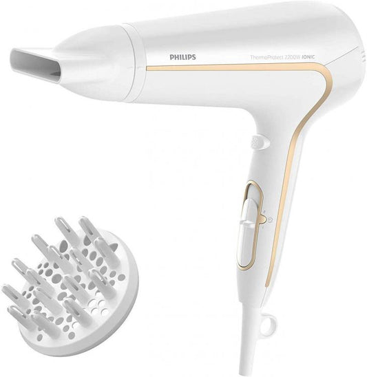 Philips Hp8232/00 Thermoprotect Ionic Asciugacapelli 2200 W Bianco Diffusore