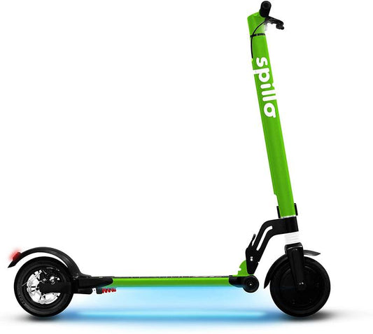 The One Spillo Xl 350W Monopattino 8,5" Led Scooter Elettrico Pieghevole Lime