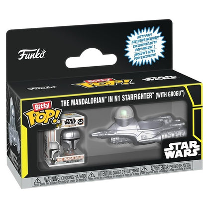 Funko Bitty Pop! Star Wars: Mandalorian N1 Starfighter Grogu Vinyl 4cm