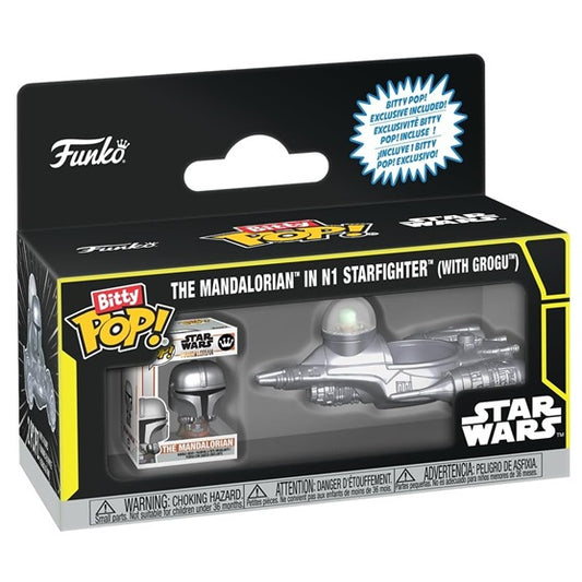 Funko Bitty Pop! Star Wars: Mandalorian N1 Starfighter Grogu Vinyl 4cm