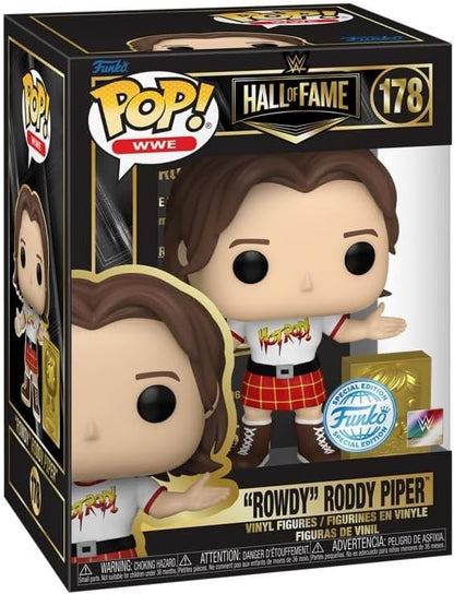 Funko Pop ! Wwe -Hall Of Fame (178) "Rowdy" Roddy Piper Vinyl Figure 9Cm