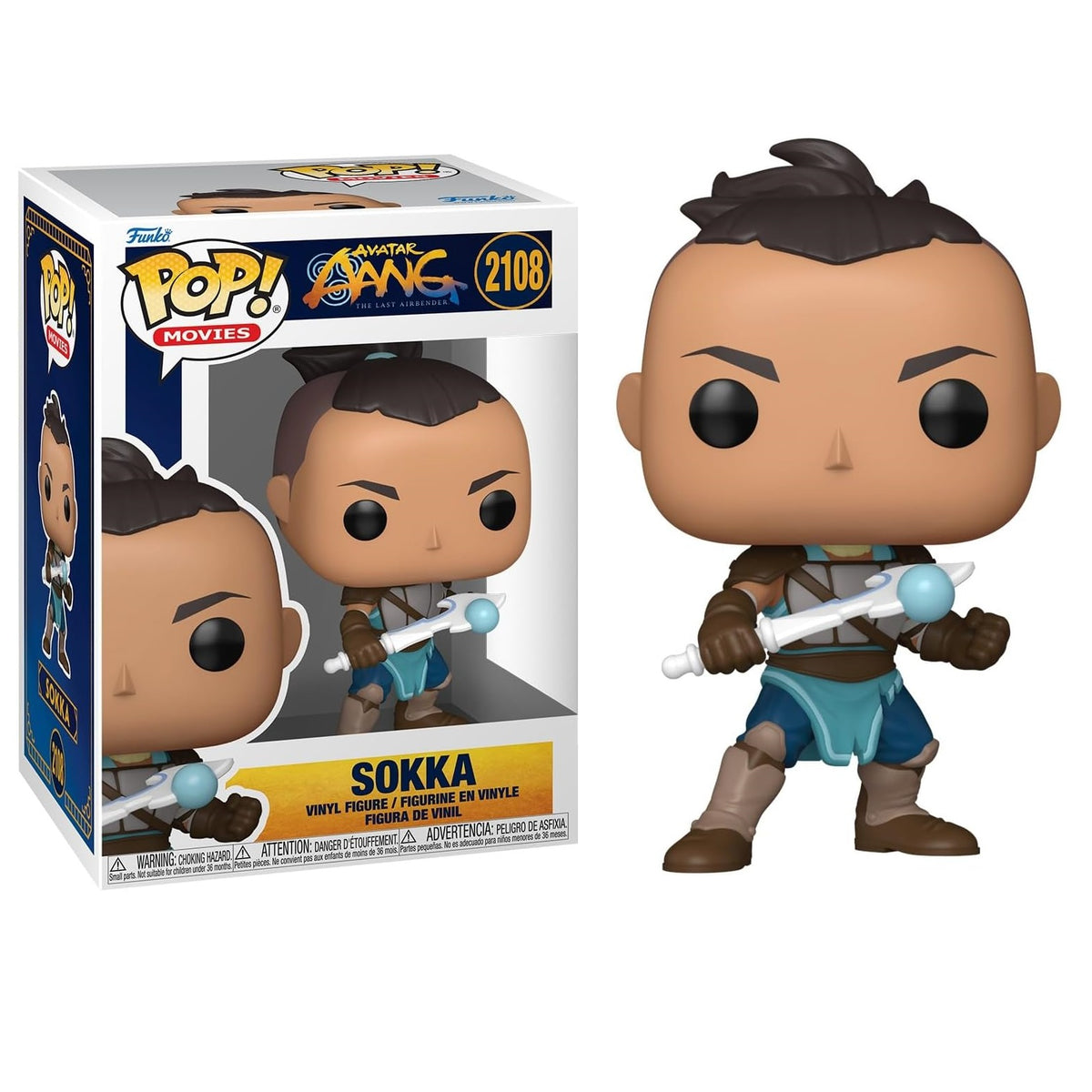 Funko Pop ! Movies Avatar The Last Airbender - (2108) Sokka Figure Vinyl 9Cm
