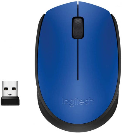Logitech Mouse Wireless M170 Blue Optical Usb Ambidestro Pc Mac Laptop Blu