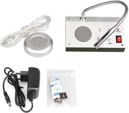 Interfono Per Sportelli Microfono Vivavoce Base Altoparlante 2 Vie Cassa 9 Volt