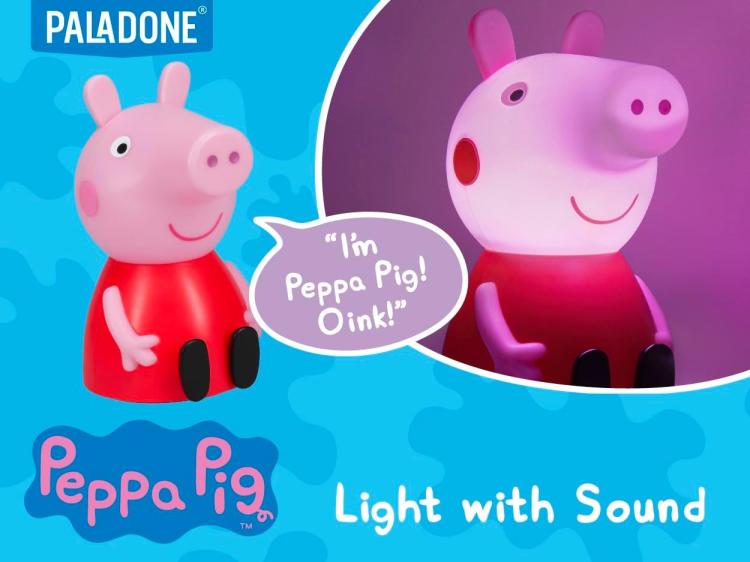 Paladone - Lampada Led Da Tavolo (Peppa Pig Light) Con Suoni Luce Notturna 18Cm