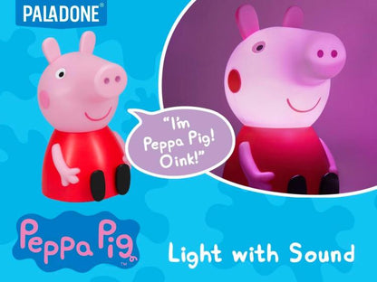 Paladone - Lampada Led Da Tavolo (Peppa Pig Light) Con Suoni Luce Notturna 18Cm