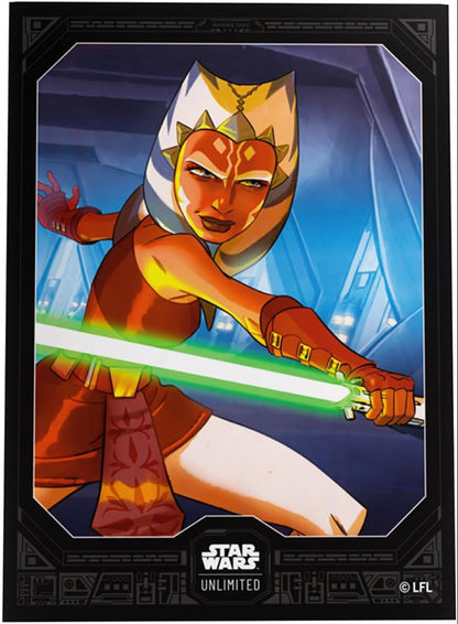 Asmodee Star Wars Unlimited Ahsoka Tano – Pack of 60 Art Sleeves And 1 Clear Sleeve