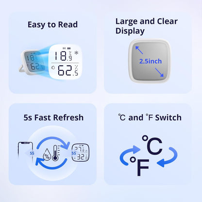 Sonoff SNZB-02D Sensore Smart Temperatura e Umidità Zigbee con Display LCD Domotica Casa