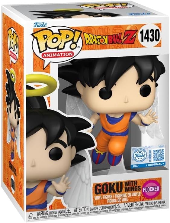 Funko Pop! Animation: Dragonball Z (1430) Goku With Wings Special Edition (Flocked) Vinyl Figure 9cm
