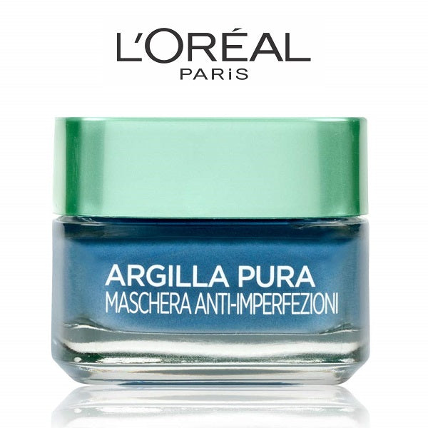 L'Oreal Paris Maschera Viso Argilla Pura Anti-Imperfezioni Naturale Punti Neri
