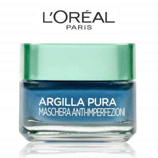 L'Oreal Paris Maschera Viso Argilla Pura Anti-Imperfezioni Naturale Punti Neri