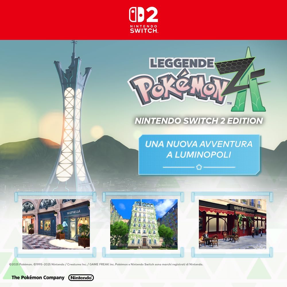 Pokémon Leggende ZA NS2 Nintendo Switch 2 Italiano Videogioco Nuovo Preordine