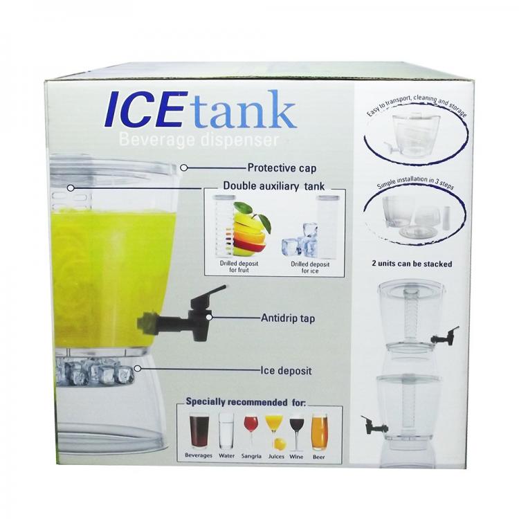 Dispenser Acqua Spillatore Birra Vino + Ghiaccio Succhi Frutta Bevande Cocktail