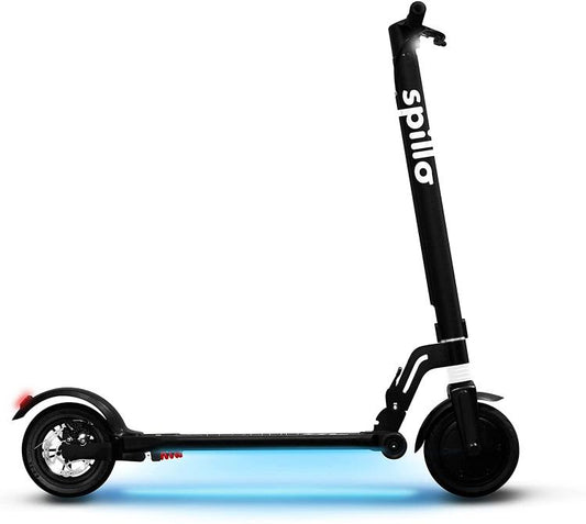 The One Spillo Xl 350W Monopattino 8,5" Led Scooter Elettrico Pieghevole Black