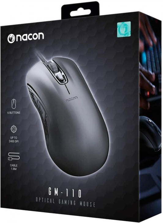 Nacon Gaming Mouse Ottico Wired Gm-110 Nero 6 Pulsanti Windows Pc Console Gioco