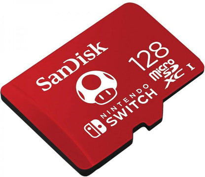 Nintendo Switch Sandisk Microsdxc 128Gb Memoria Micro Sd Scheda Ufficiale Mario