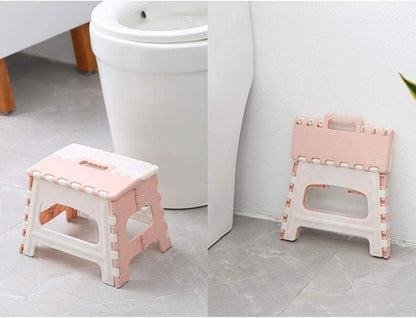 Sgabello Pieghevole 22Cm Basso Sgabellino Plastica Portatile Bambini Passeggio