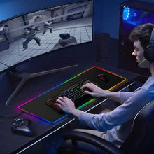 Kit Tappetino Mousepad Gaming Mouse Xxl+Tastiera Trust Ziva Led Pc Illuminata