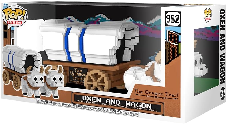 Funko Pop ! Rides - The Oregon Trail (982) Oxen And Wagon Vynil Figure 15cm