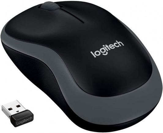Logitech Mouse Wireless M185 Darkgrey Optical Usb Ambidestro Pc Mac Laptop