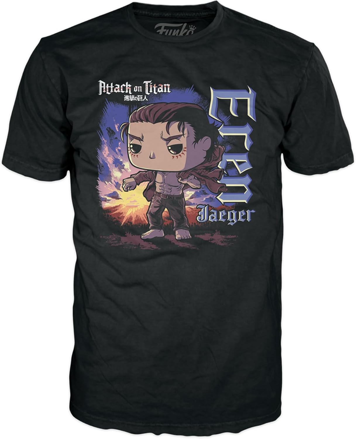 Funko Pop! Tees: Attack On Titan (1321) Eren Yaeger T-Shirt (L) + Vinyl Figure 9cm