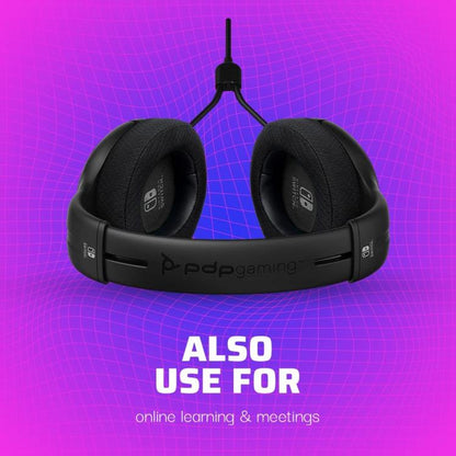 CUFFIE PDP NINTENDO SWITCH UFFICIALI CONTROLLER LVL40 WIRED HEADSET BLACK/NERA