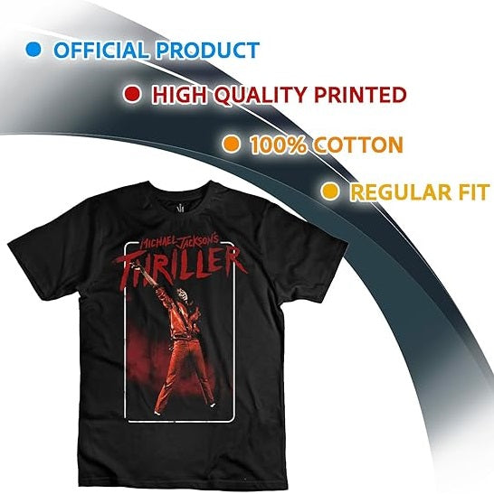 MerchTraffic - T-Shirt Michael Jackson - Thriller – Maglietta Rock Ufficiale Pop/Rock – Maglia (Tg. M)