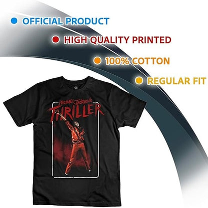 MerchTraffic - T-Shirt Michael Jackson - Thriller – Maglietta Rock Ufficiale Pop/Rock – Maglia (Tg. M)