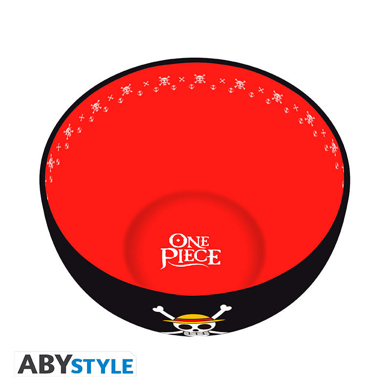 ABYstyle - Ciotola Ramen ONE PIECE - Skulls Straw Hat - Ramen Bowl 600 ml - Japan Style - Cardboard box