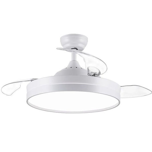 Wisdom Ventilatore Da Soffitto E Plafoniera 60W Lampadario Led Pale A Scomparsa