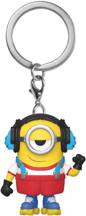 Funko Pop ! Keychain Minions The Rise Of Gru (Roller Skating Stuart) Portachiavi
