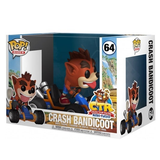 Funko Pop Rides Crash Bandicoot 64 Crash Bandicoot Team Racing Nitro Fueled Viny