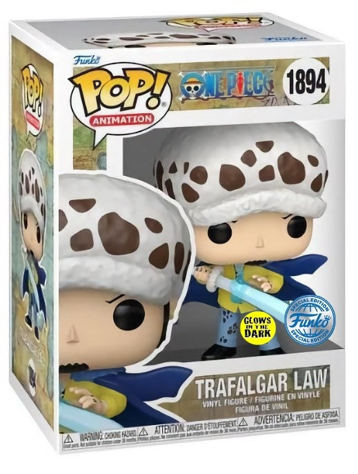 Funko Pop ! Animation One Piece - (1894) Trafalgar Law W/ Blue Anesthesia Gitd