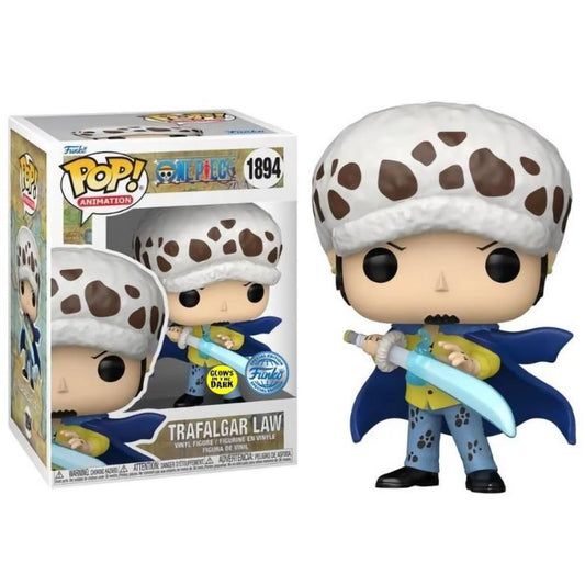 Funko Pop ! Animation One Piece - (1894) Trafalgar Law W/ Blue Anesthesia Gitd