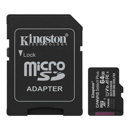 Kingston Canvas Select Plus SDCS3/64GB Scheda di memoria Micro SD 64GB microSDXC Gen3 150MB/s A1 Adattatore SD incluso